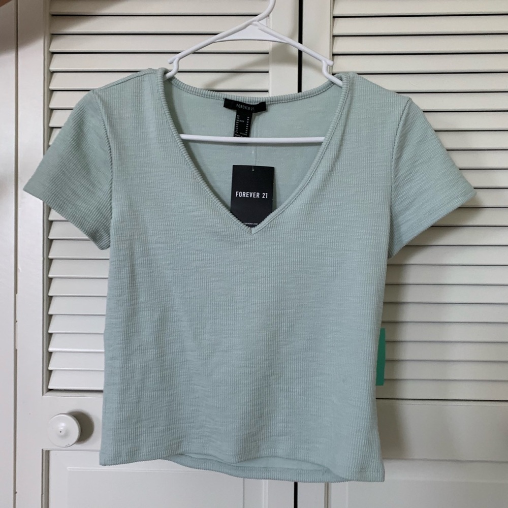 Teal Crop Top